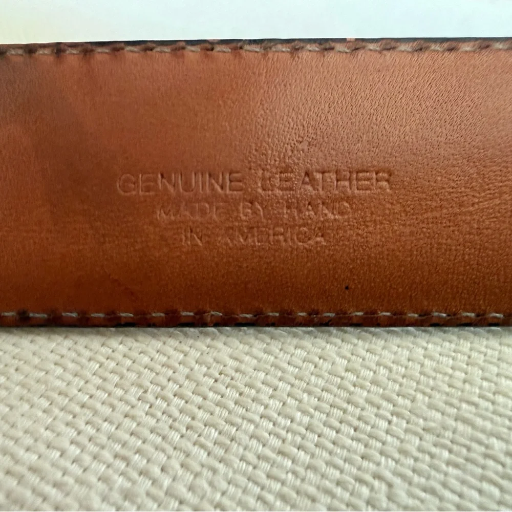 Martin Dingman Brown Leather Men’s Belt Size 32